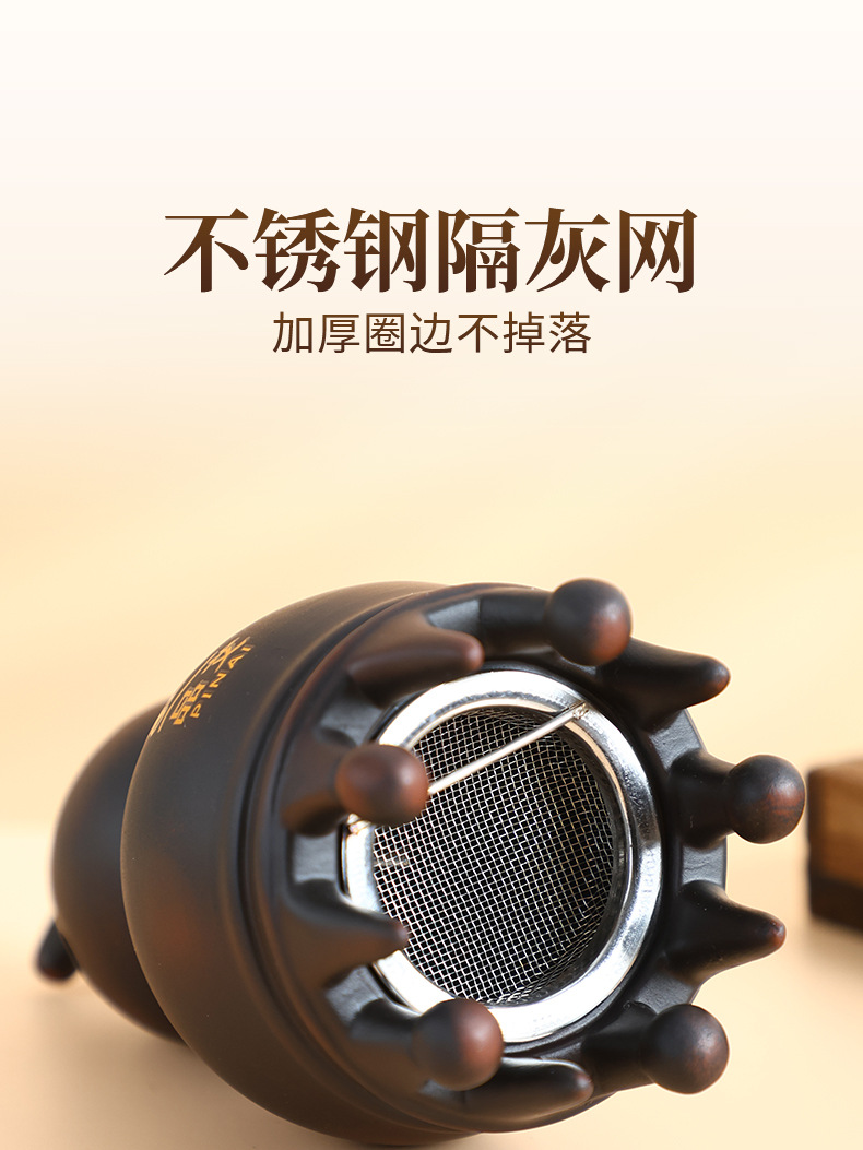 Bian Stone Head Therapy Moxibustion Jar Portable Gourd Shaped Scalp Massage Tool for Baihui Point Home Use preparation