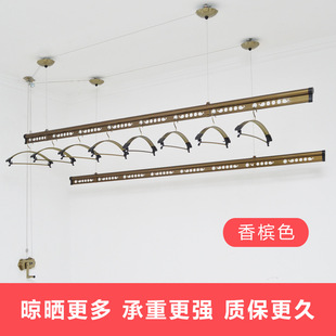 Customized Hand-Cranked Clothes Drying Rack Balcony Double-Pole Adjustable Clothes Drying Pole Double-Pole Indoor Cooling Clothes Rack Engineering Clothes Drying Rack