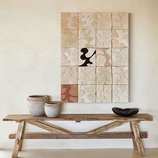 Hand-Painted Oil Painting "Seeking" Wabisabi Living Room Wabi-Sabi Style Hanging Painting Entrance Decorative Painting Destitute Style