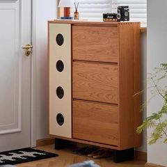 玄関靴キャビネット、家庭用屋内壁掛け、アンティーク無垢材、小さなアパート、新しい収納、玄関一体型