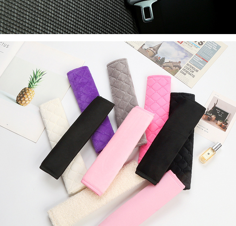 Car seat belt shoulder pad lengthened soft and comfortable processable plush protective cover car supplies factory direct sales batch