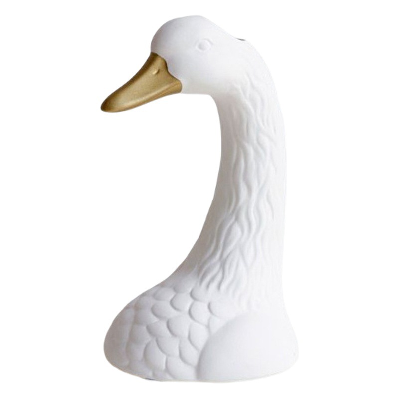 INS Estilo nórdico Cisne cerámica florero decoración salón arreglo de flores flor seca flor artificial flor creativa decoración de escritorio