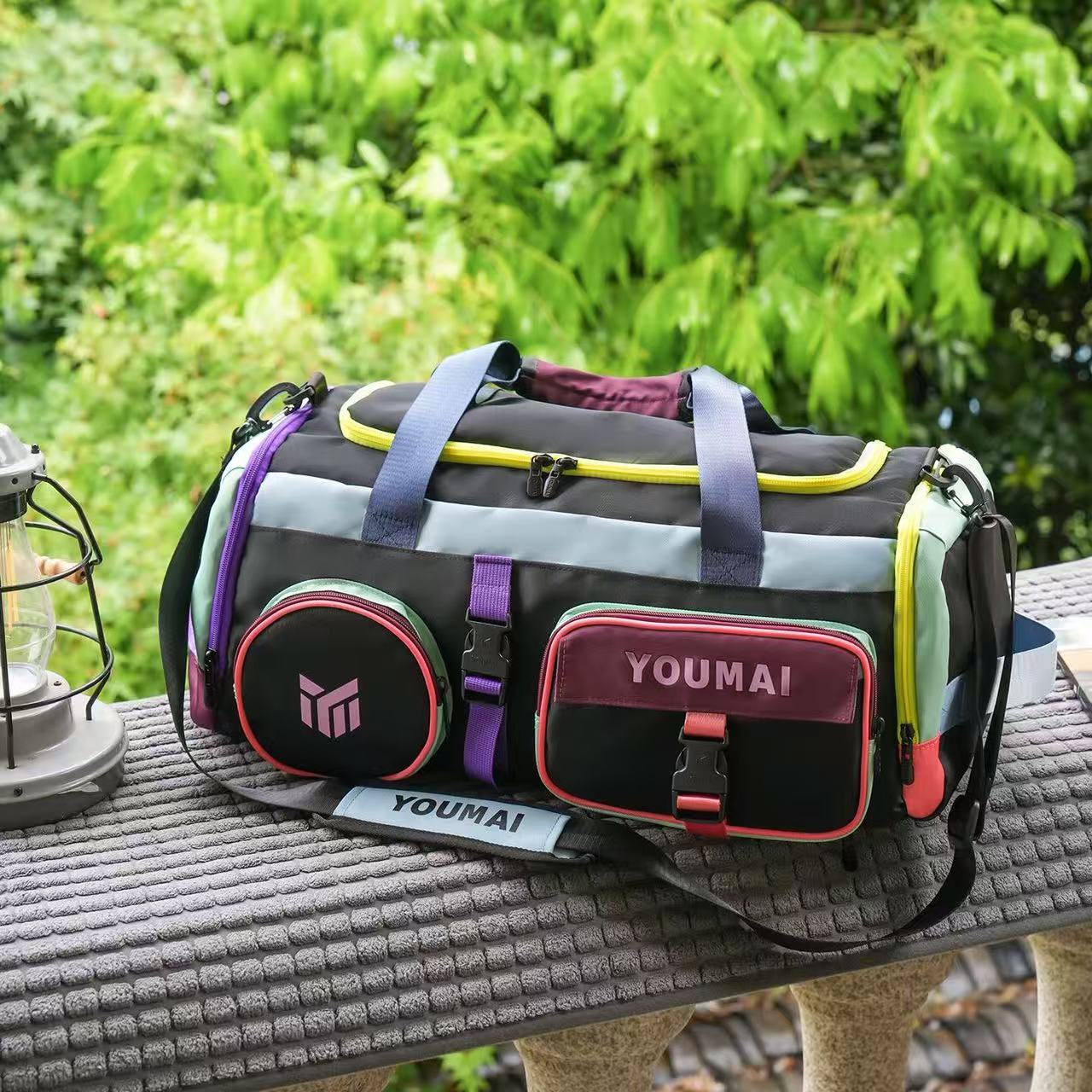 Short-distance study abroad lightweight travel backpack for women, with dry and wet separation, large capacity hiking luggage bag, outdoor gym bag