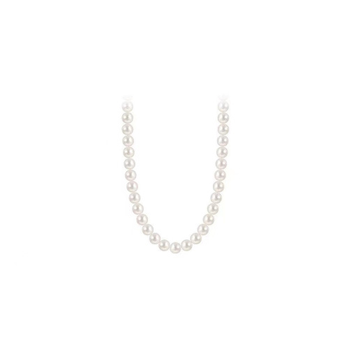 Shijia Pearl Necklace 4-10mm Glass Beads Temperament Light Luxury Retro Sweater Chain Perfect Round Flawless Niche Design
