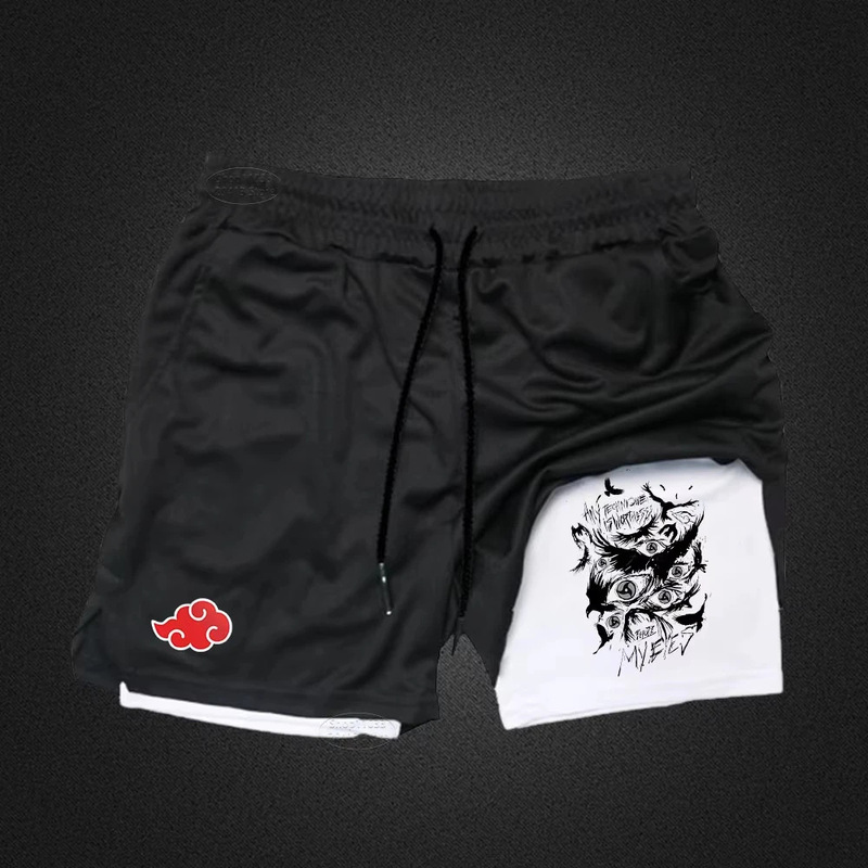 Fitness Shorts Men's Double-layer Sports Breathable Shorts 2 in 1 Quick-drying Training Shorts Outdoor Cycling Jogging Pants S- Fitness Shorts Men's Double-layer Sports Breathable Shorts 2 in 1 Quick-drying Training Shorts Outdoor Cycling Jogging Pants S-