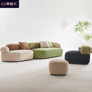 Sofa for Home Use, Creative Popular Pebble Module Fabric Sofa, Cross-Border High-End Light Luxury Sofa Bed Furniture