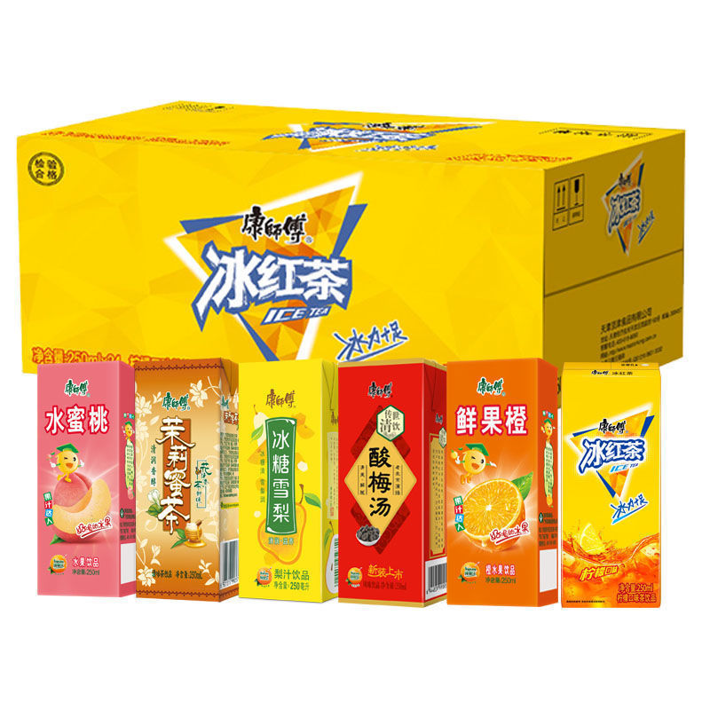 Master Kong Beverage Bottled Boxed Mixed Ice Black Tea Green Tea Jasmine Honey Tea Clear Tea Peach Sour Plum Soup Juice