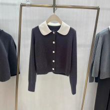 2024秋冬季新款女装学院风显瘦娃娃领针织衫3FA232611 3FA232612