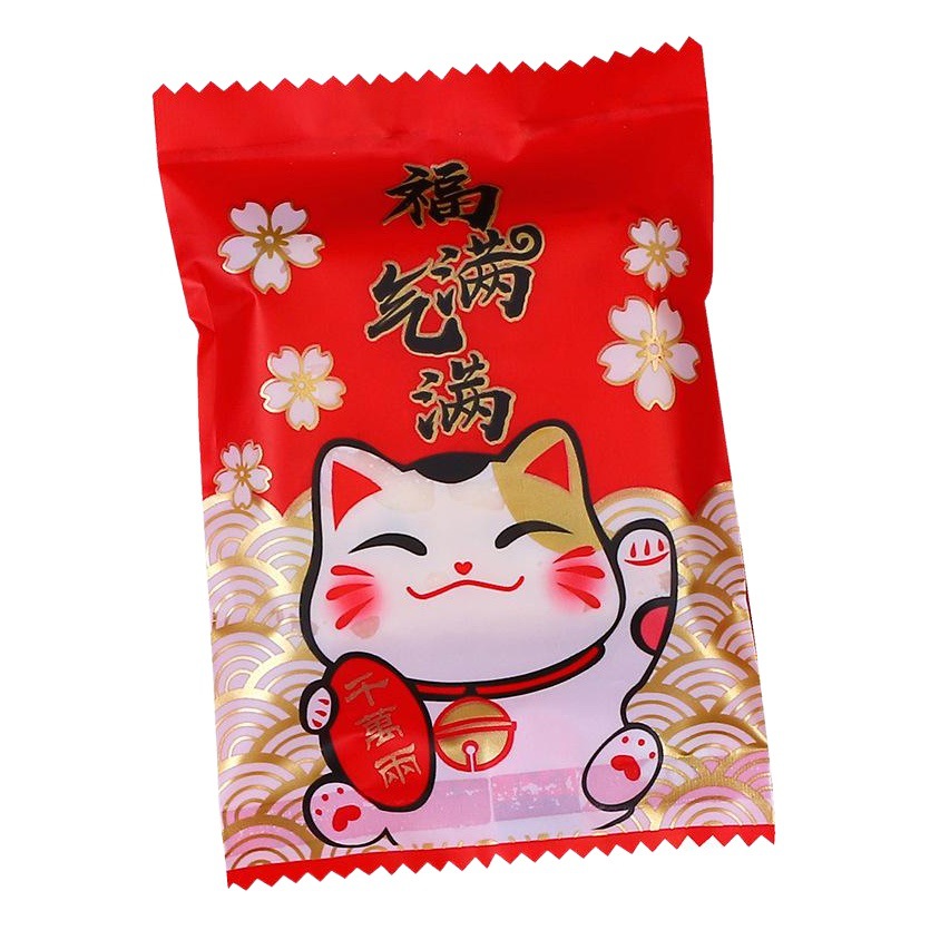 Original Año Nuevo leche Jujube gato afortunado turrón fruta copo de nieve pastel crujiente seco máquina de cordón sello cremallera bolsa de embalaje de regalo