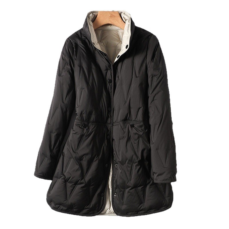 国境を越えた秋冬の新型ダウンジャケットの女性の中には、薄いサイズのゴムがあります。