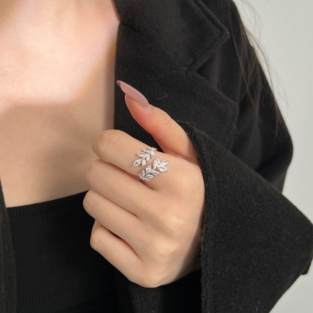6g Weight Zircon Inlay Material Rings Classification 5, 9, Adjustable Ring Size 1 Piece Quantity Holiday, Daily Occasion 925 Sterling Silver Material Geometric Pattern Women's Gender Plating, Inlay Design Basic, Modern Style, Classic Style Style 925 Sterling Silver Zircon Geometric Rings 7