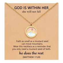 亚马逊跨境欧美时尚荠菜种子贝壳许愿椭圆项链不锈钢男女情侣礼物