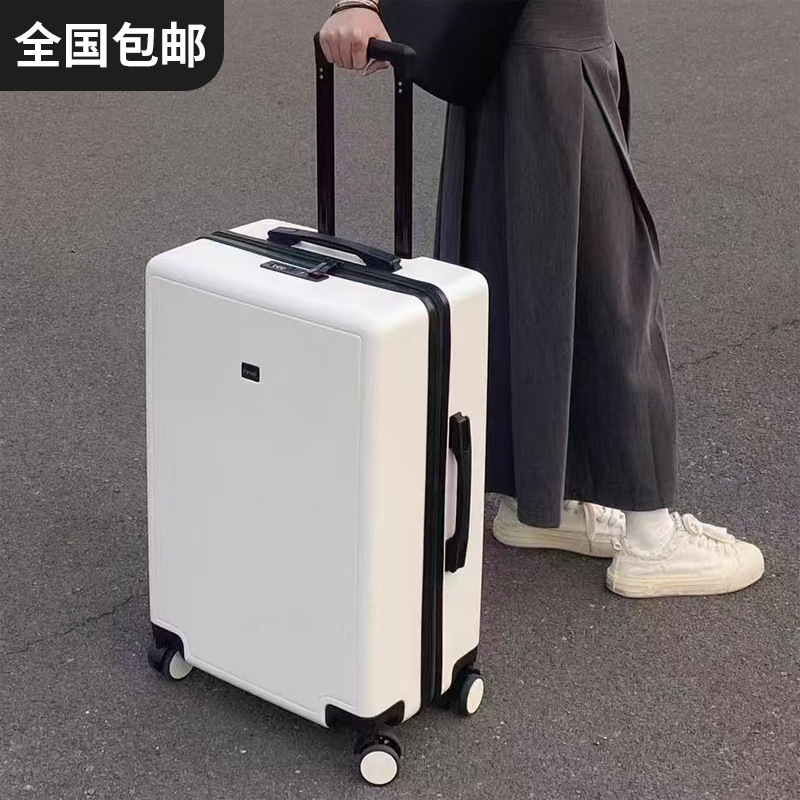 Japanese-Style Suitcase Men's Business Trolley Case Women's Student Travel Suitcase with Spinner Wheels Combination Lock 20inch Carry-On Suitcase Zipper