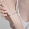 Lightweight solid silver bracelet for friend, silver 999 sample, Birthday gift