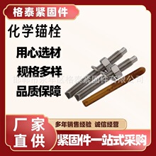 高强度化学锚栓 304专用不锈钢化学锚栓 现货供应 M10M12