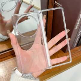 新适用华为MateX7折叠屏透明护轴磁吸左右盖XFold5个性FindN6手机