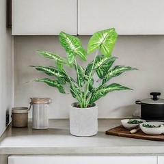 アマゾンのシミュレーション盆栽12頭の馬蹄蓮-リンゴの葉の家の装飾