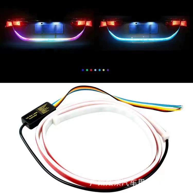 Красочный задний фонарь БАГАЖНИКА АВТОМОБИЛЯ Светодиодный конский ходовой свет Растяжка красочный свет сигнальная лампа для предотвращения столкновений с 1,2 м