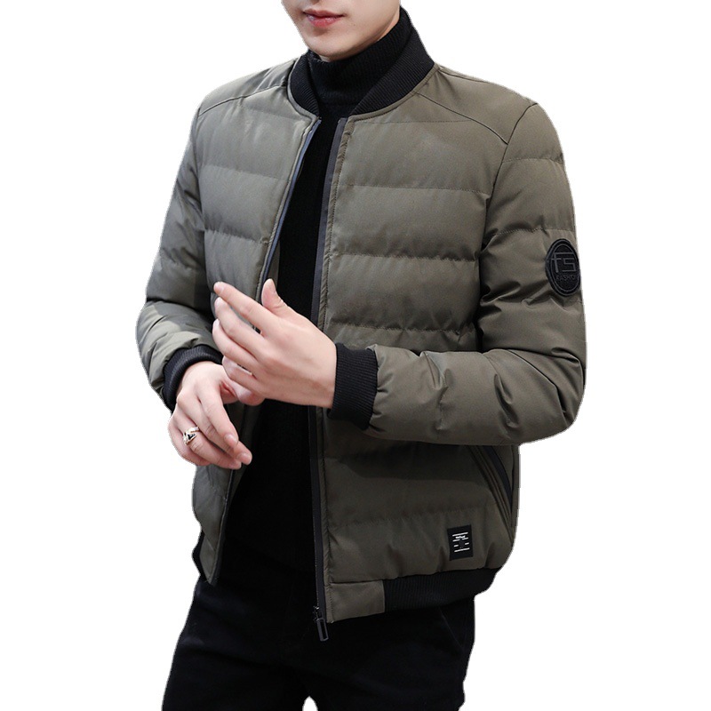 Abrigo acolchado de algodón de invierno transfronterizo hombres y adolescentes coreano casual collar de pie Abrigo acolchado de algodón cálido engrosado abrigo de algodón acolchado fabricante