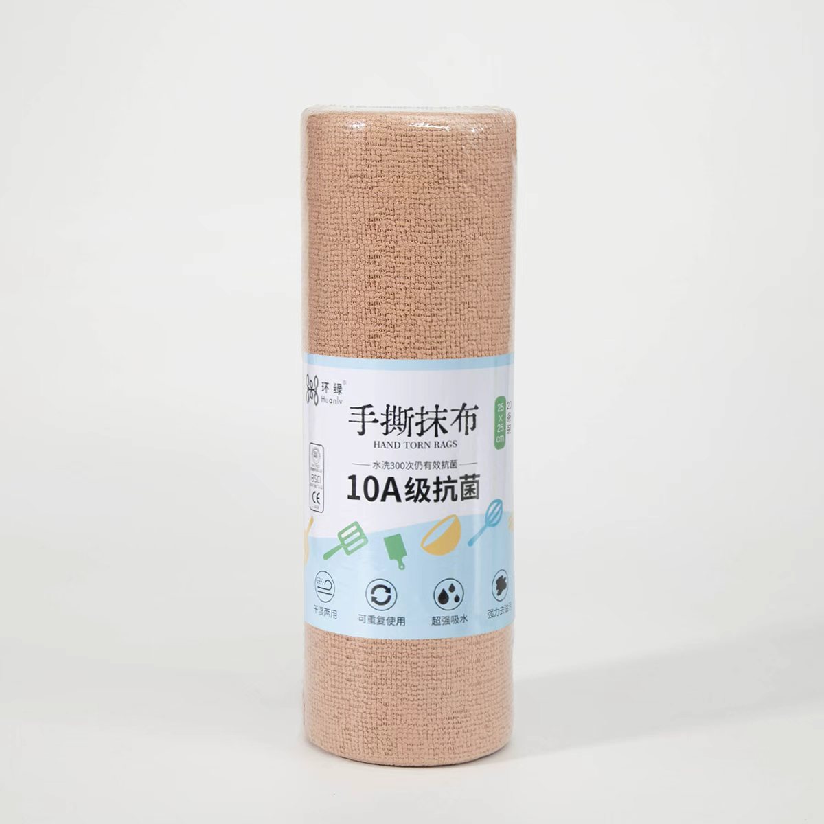 Paño de limpieza desechable de microfibra antibacteriana 10A para cocina, paño de limpieza desechable fácil de rasgar