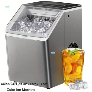 Portable Ice Maker 26 Lbs Print 24 Hours 6 Ice Cubes in 9 Cross Border