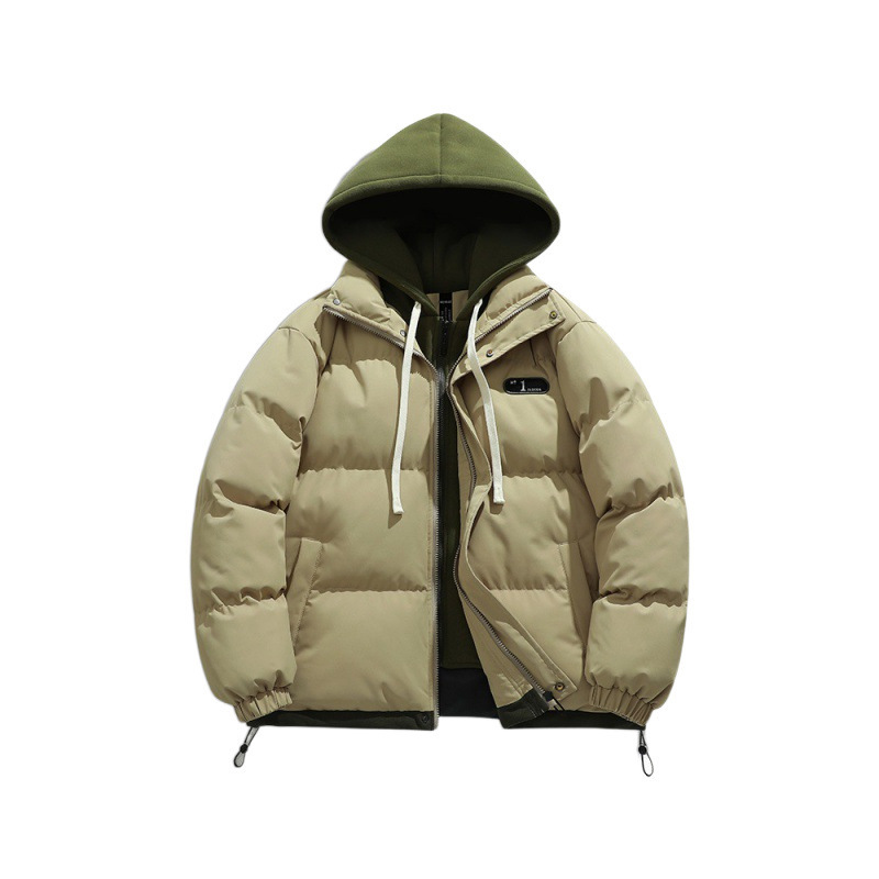 Falso de dos piezas de algodón hombre invierno 2023 nuevo suelto chaqueta de algodón de color caramelo chaqueta de algodón de invierno de hombre MD9999 image 5