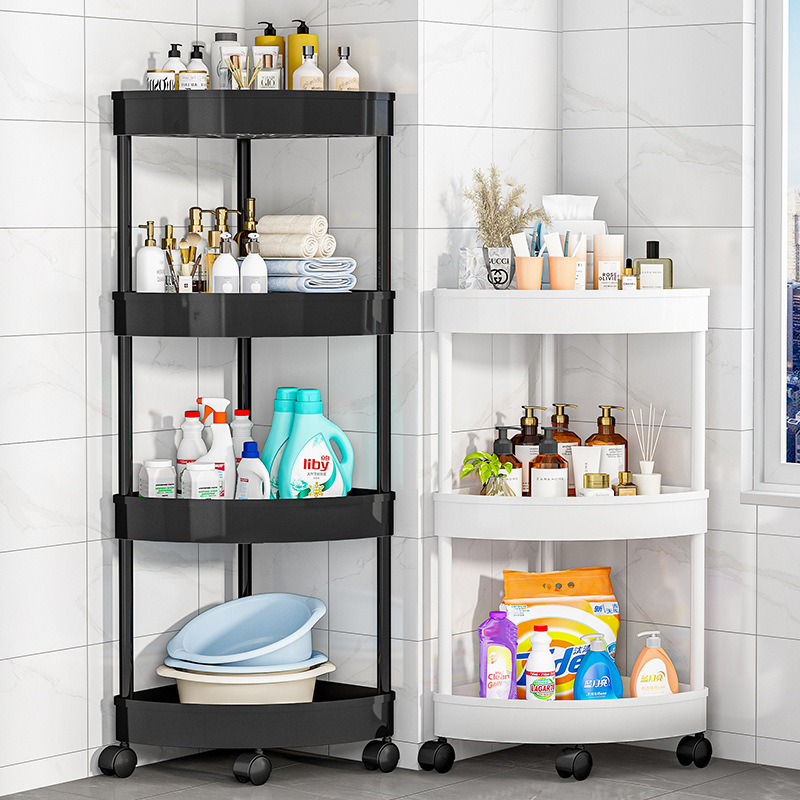 Toilet Floor Punch-free Bathroom Corner Storage Rack Toilet Removable Floor Triangle Toilet Storage Rack