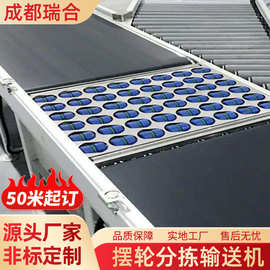 摆轮自动分拣机小型工厂设备智能工业斜导轮机械称重输送机扫码用