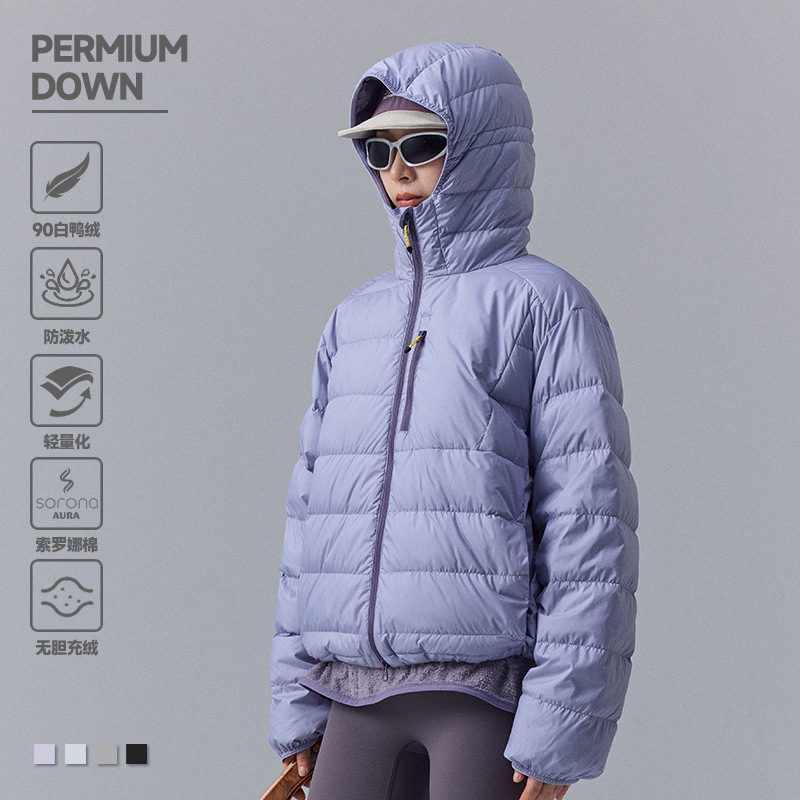 New National Standard 90 White Duck down Lightweight Outdoor Sports down Jacket for Men and Women, Mountain-Style Water-Repellent Thin down Jacket