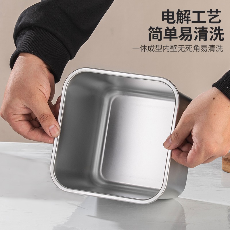 ステンレス調味料箱蓋付き角型味杯家庭用キッチン調味料缶唐辛子油缶小調味料箱豚油缶|undefined