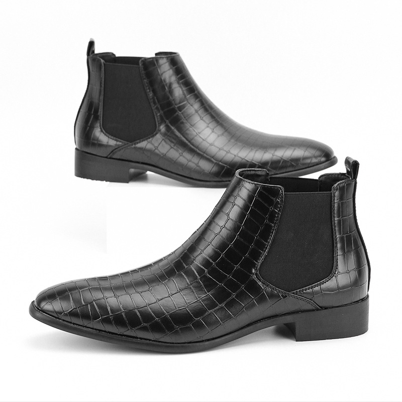 Stivali da uomo Scarpe da uomo con testa quadrata piccola tutti gli stivaletti da uomo alla moda_voghion.com