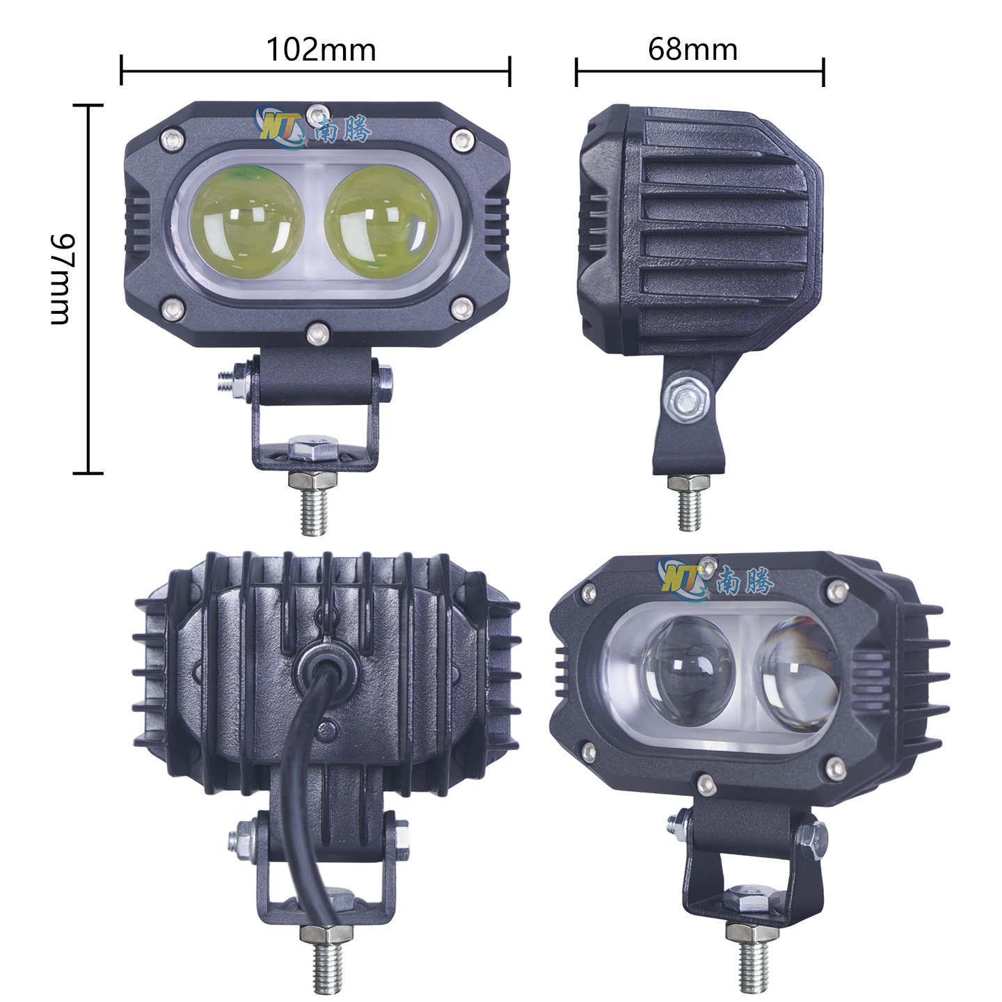 Faro LED para coche, foco magnético externo para techo, luz antiniebla auxiliar de alta intensidad para modificación de parrilla delantera de vehículos todoterreno.