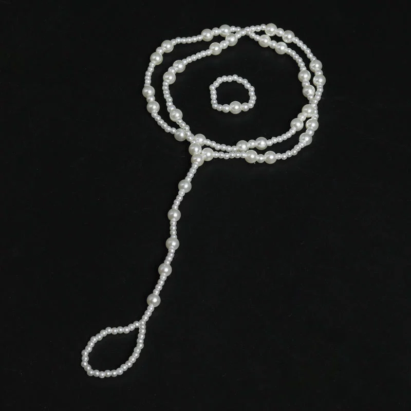 Модные летние anklet браслет, обувь для пляжа из жемчуга, европейский стиль
