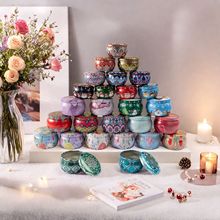 铁罐小批量跨境电商鼓形金属包装马口铁礼品糖果香薰蜡烛套铁盒