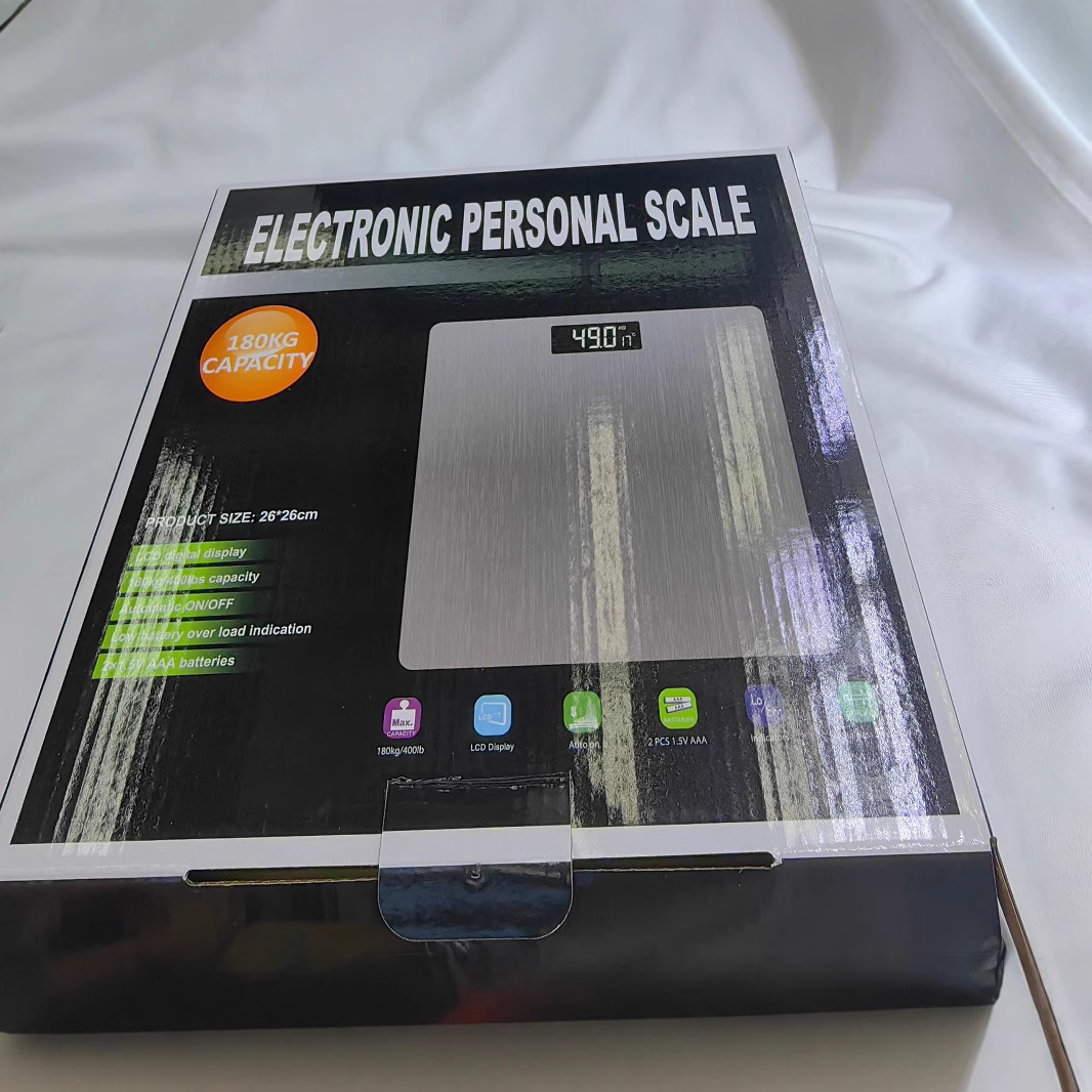 Báscula de salud 2025 Báscula de peso de acero inoxidable Báscula de vidrio Báscula de baño 180kg