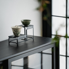 鉄芸物置き棚茶道具収納棚茶室茶空間展示棚博古棚ティーポット棚
