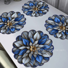 クロスボーダーの軽い豪華な花のヒマワリの3d視覚の食事のマットのセットの断熱は新しい珪藻泥のテーブルのマットを防ぎます。