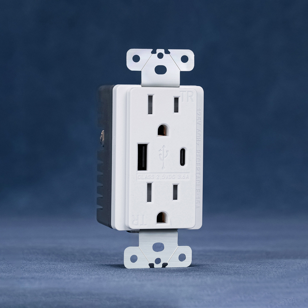 North American certified AC 125V 15A/20A US standard plug USB plug Type-a/Type-c high power port
