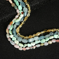 6*8mm黃水晶海藍寶橢形圓珠子澳洲玉摩根石橢圓珠