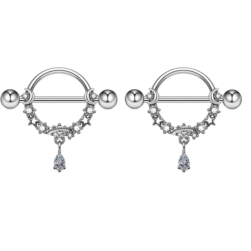 Stainless Steel Butterfly Breast Ring Pink Love Heart Nipple Barbell Peach Heart Piercing Jewelry Wholesale detail image 13