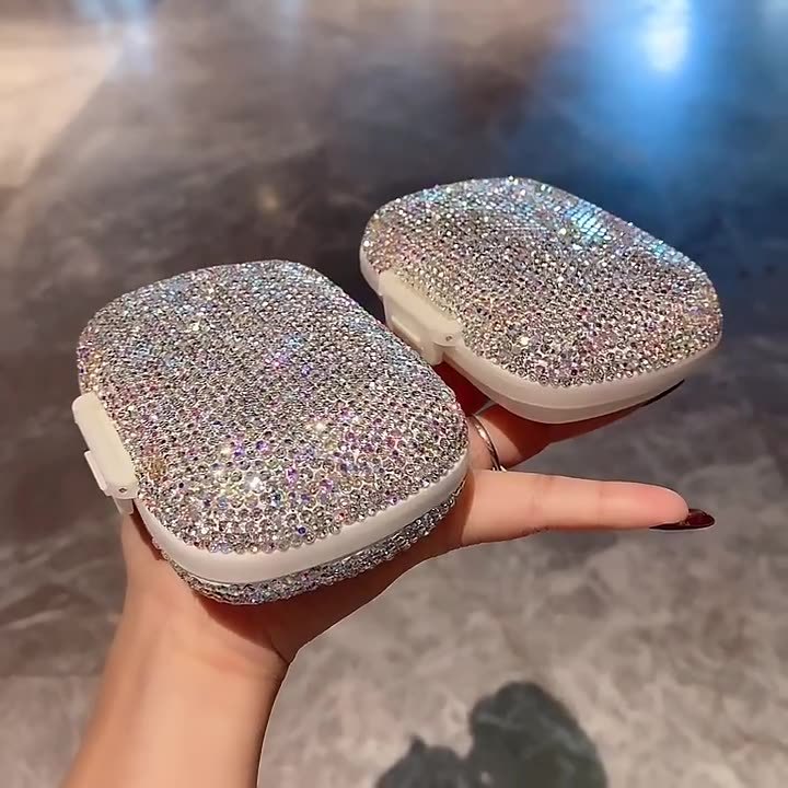 便携镶钻药盒便迷你大容量收纳盒分药器密封片跨境外贸厂家直销