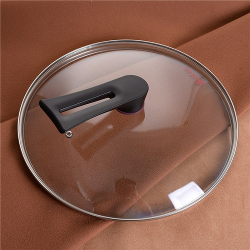 Pot lid tempered glass lid wok transparent lid high temperature resistant Kangbach second, third and fourth generation wok lid with lid 32cm