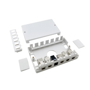 6-Port 12-Port Patch Panel Wall-Mounted Patch Panel Network Module Desktop Box Category 6E Junction Box