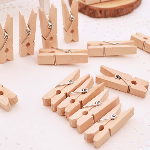 Wooden clip wooden cartoon clip diy clip small wooden clip photo clip original color clip 3.5x0.7 galvanized