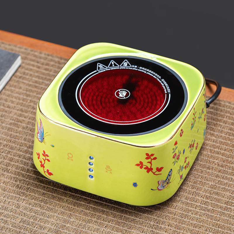 耐熱ガラス製ティーポット、電気陶器コンロ、茶器セット、家庭用、人気のティーコーブラー、湯沸かし器、ティーコーブラー