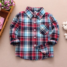 2025春秋新款儿童格子衬衫长袖中小童男宝宝衬衣韩版休闲打底衫
