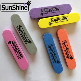 susnhine nail supplies mini short sponge frustration strip high quality sponge rub strip nail double-sided grinding strip