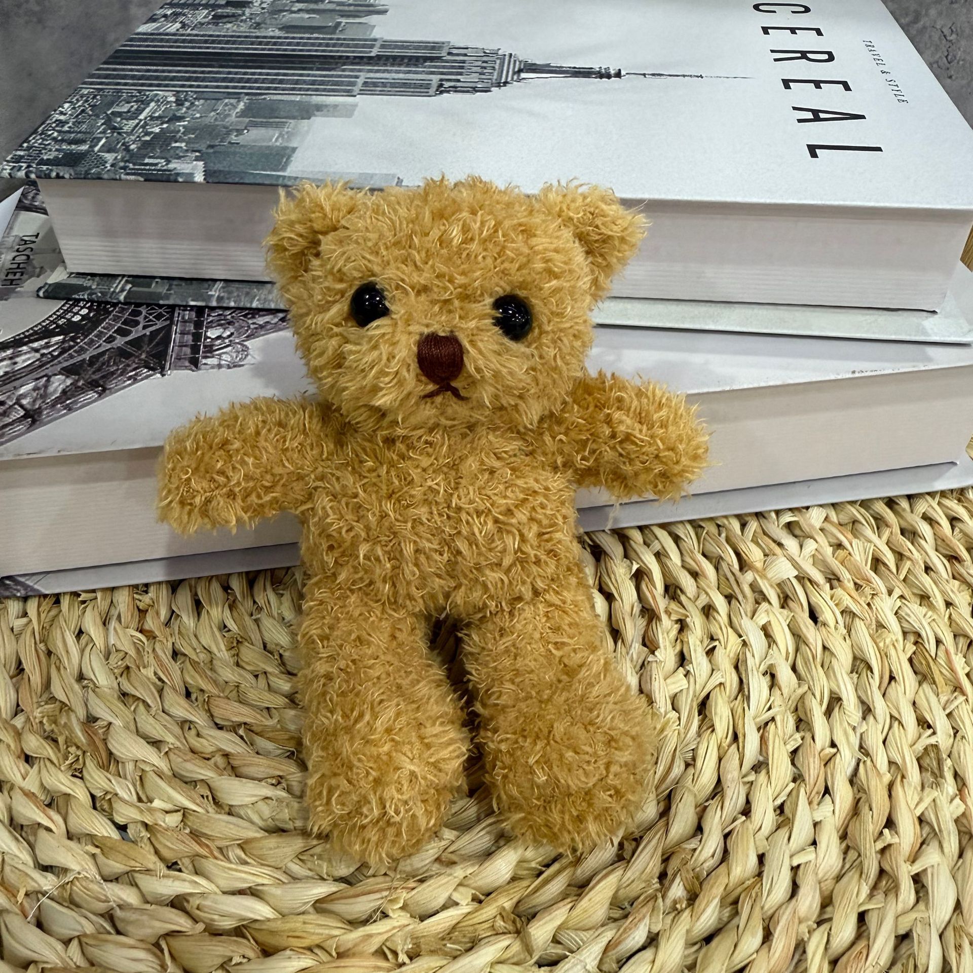 Teddy Bear juguete de peluche colgante llavero se puede imprimir LOGO Teddy Bear muñeca vestir Teddy Bear muñeca agarrar máquina de muñeca