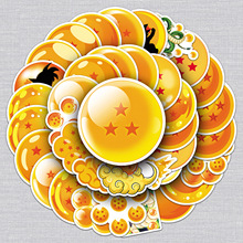 50张七龙珠涂鸦贴纸个性跨境热卖卡通日漫装饰水杯笔记本滑板贴纸