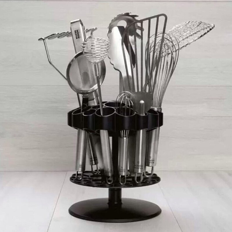 Nuevo Lotus palillos rack espátula cuchara palillos tubo de almacenamiento 360 giratorio estante de almacenamiento cocina vajilla rack de almacenamiento